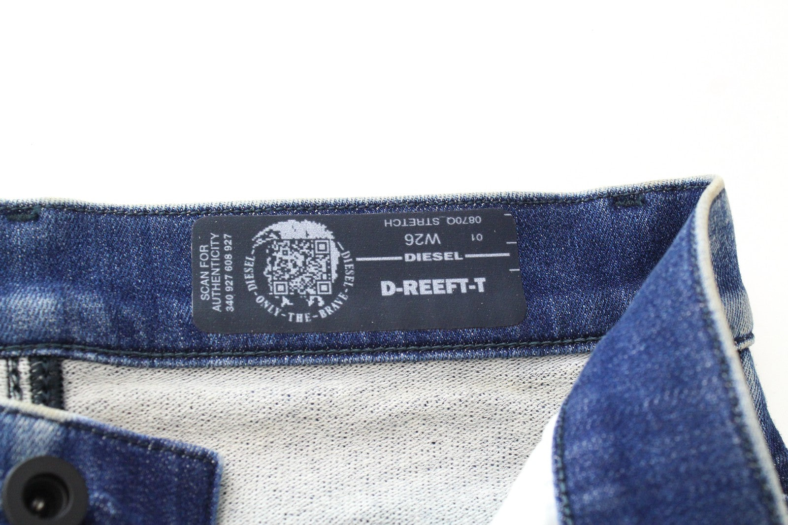 DIESEL D-Reeft-T 0870O Men Jeans W26 Stained Sweat Jogg Skinny Boys Distressed