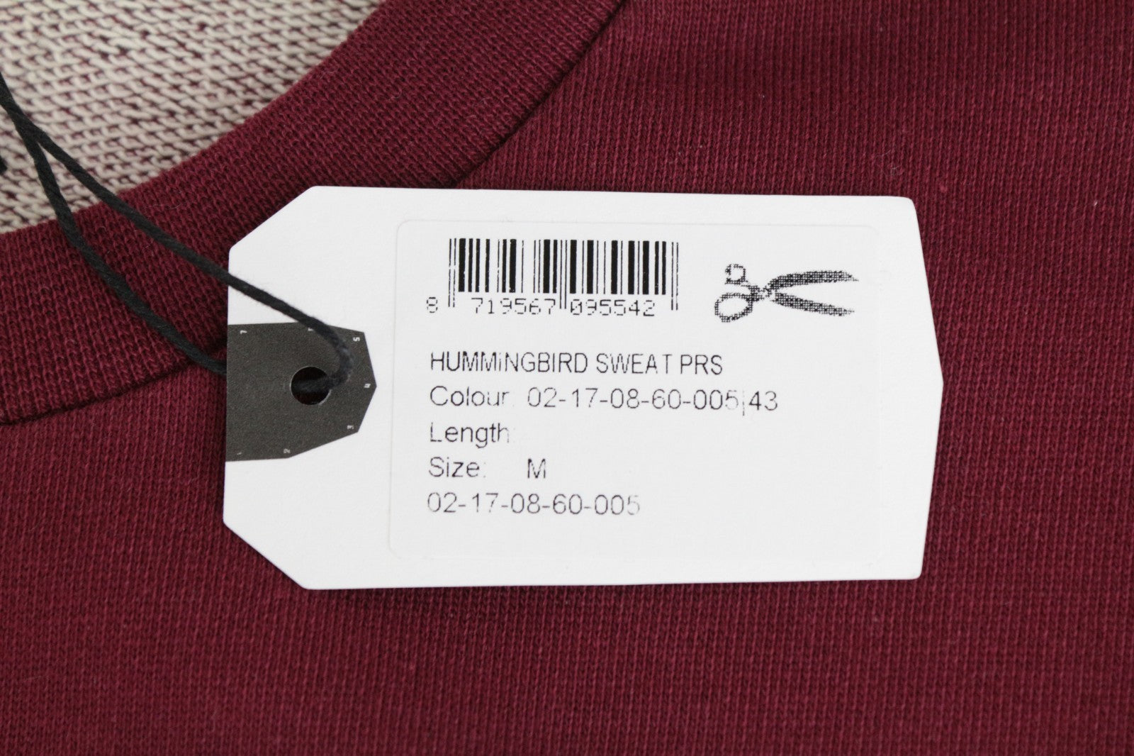 DENHAM Hummingbird Women Sweatshirt 2XS Embroidered Burgundy Long Sleeve