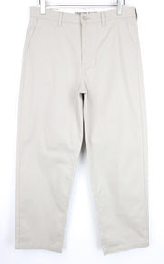 LEE Leesures Chino Men Trousers W32/L32 Loose Fit Beige Zip-Fly Stretch Twill