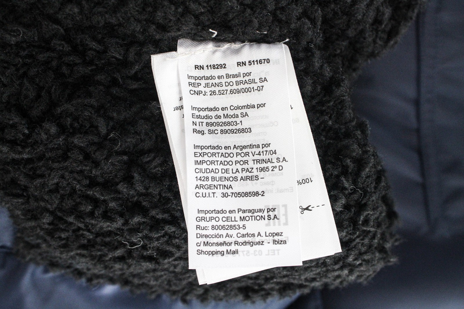 REPLAY Women Jacket S Nylon Zip-Up Deep Blue Regular Length Faux Fur Collar