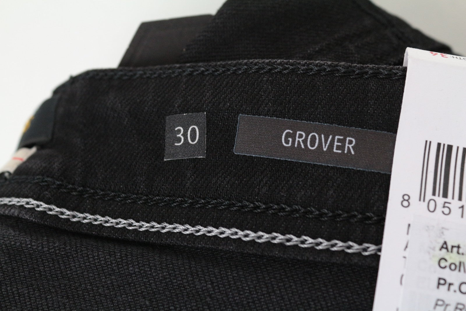 REPLAY Grover Men Jeans W30/L34 Selvedge Stretch Button-Fly Grey Straight Fit
