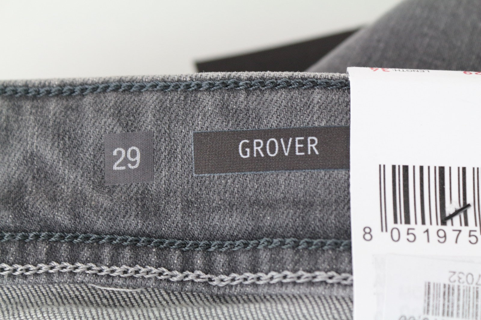 REPLAY Grover Men Jeans W29/L34 Stretch Button-Fly Selvedge Grey Straight Fit