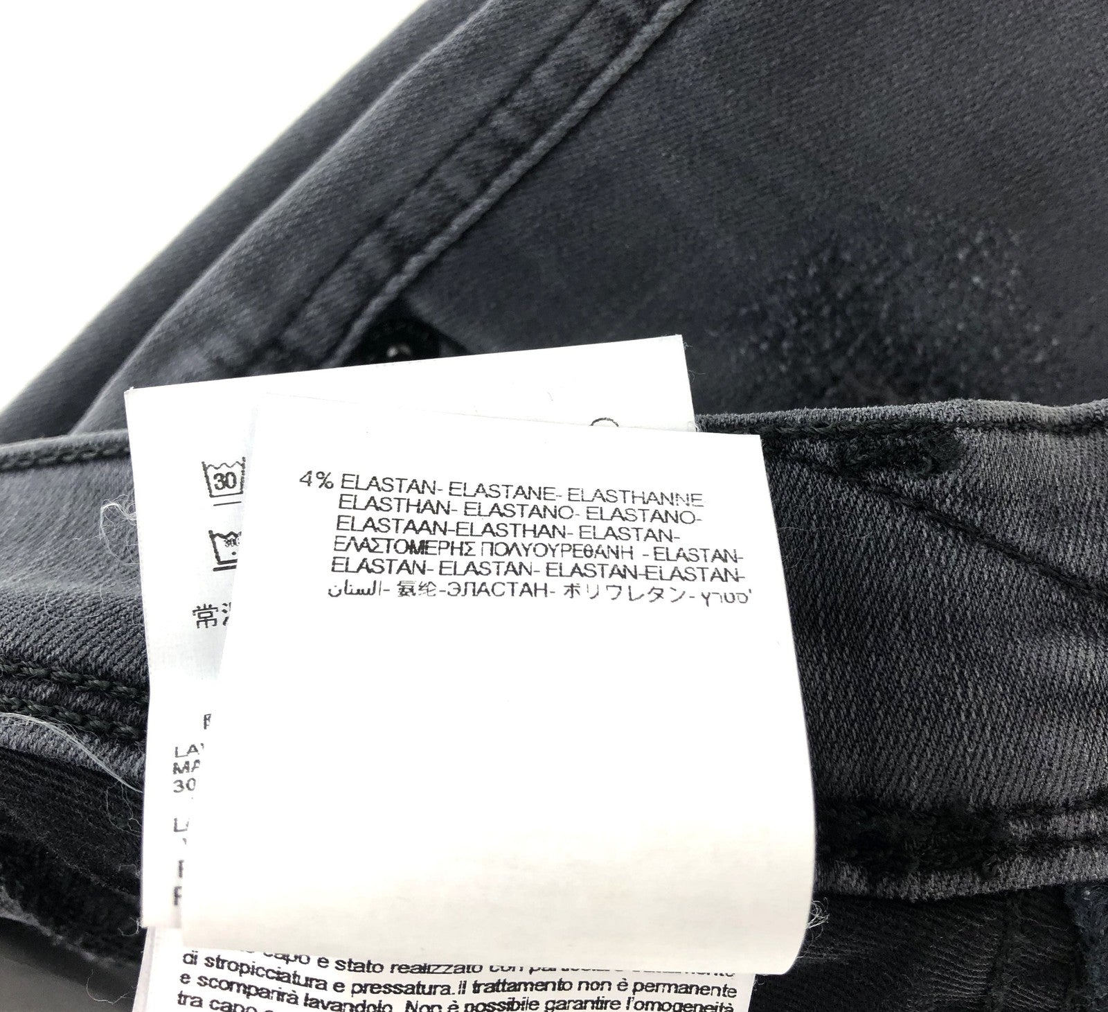 REPLAY Anbass Men Jeans W28/L32 Distressed Light Grey Slim Fit Stretch Zip-Fly