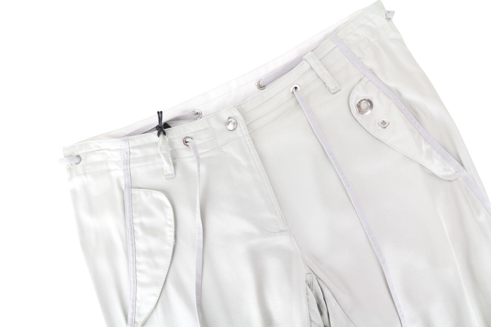 RICHMOND Men Trousers IT42 Grey Lightweight Cargo Designer Relaxed Drawstring