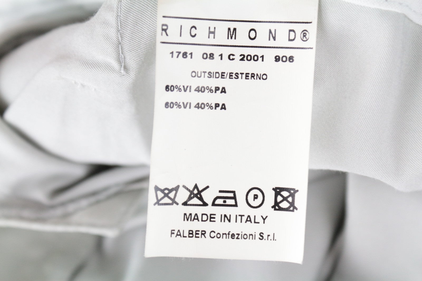 RICHMOND Men Trousers IT42 Grey Lightweight Cargo Designer Relaxed Drawstring