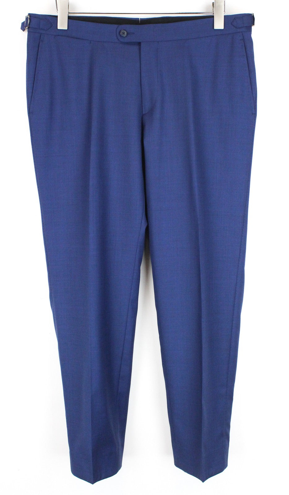 SUITSUPPLY La Spalla Men Suit UK44S Woolen Mid-Blue Lined 3 Piece Twill Classic