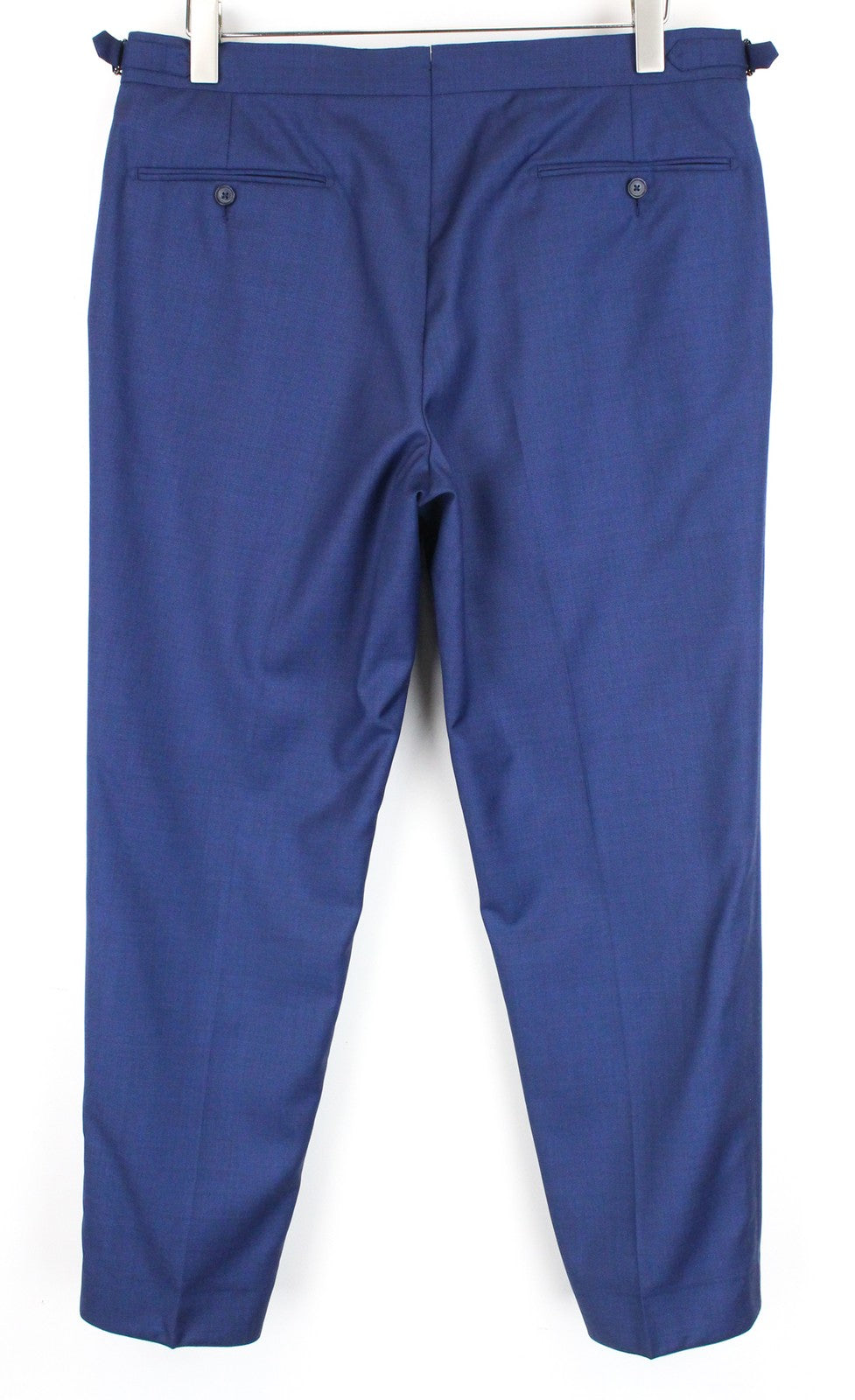 SUITSUPPLY La Spalla Men Suit UK44S Woolen Mid-Blue Lined 3 Piece Twill Classic
