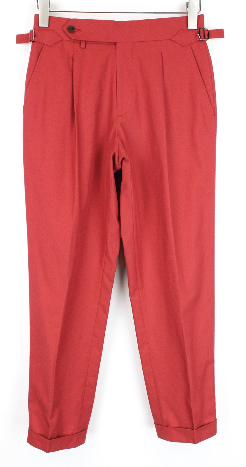 SUITSUPPLY La Spalla Men Boy's Suit UK32R Red 2 Piece Double Breasted Cotton