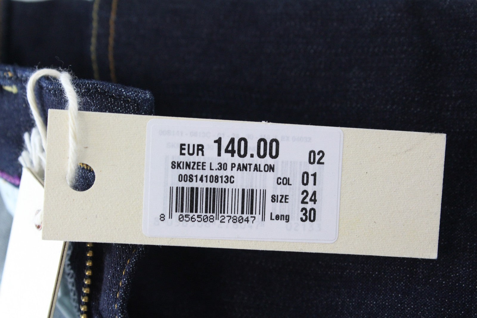DIESEL Skinzee 0813C Women Jeans W24/L30 Super Slim Skinny Dark Blue Girls