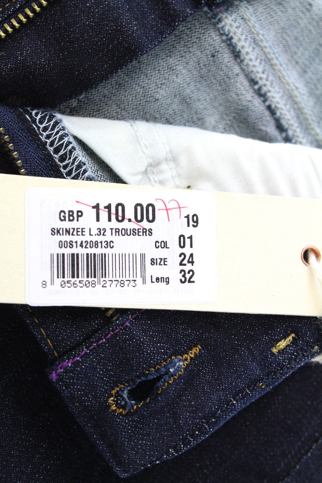 DIESEL Skinzee 0813C Women Jeans W24/L32 Dark Blue Girls Super Slim Skinny*