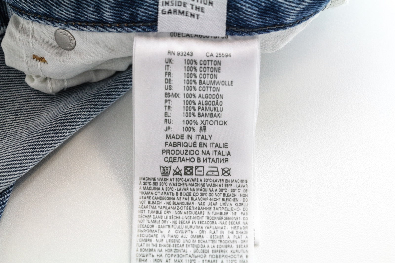 DIESEL Neekhol 0076J Women Jeans W24/L30 Straight Pure Cotton Blue Girls Washed