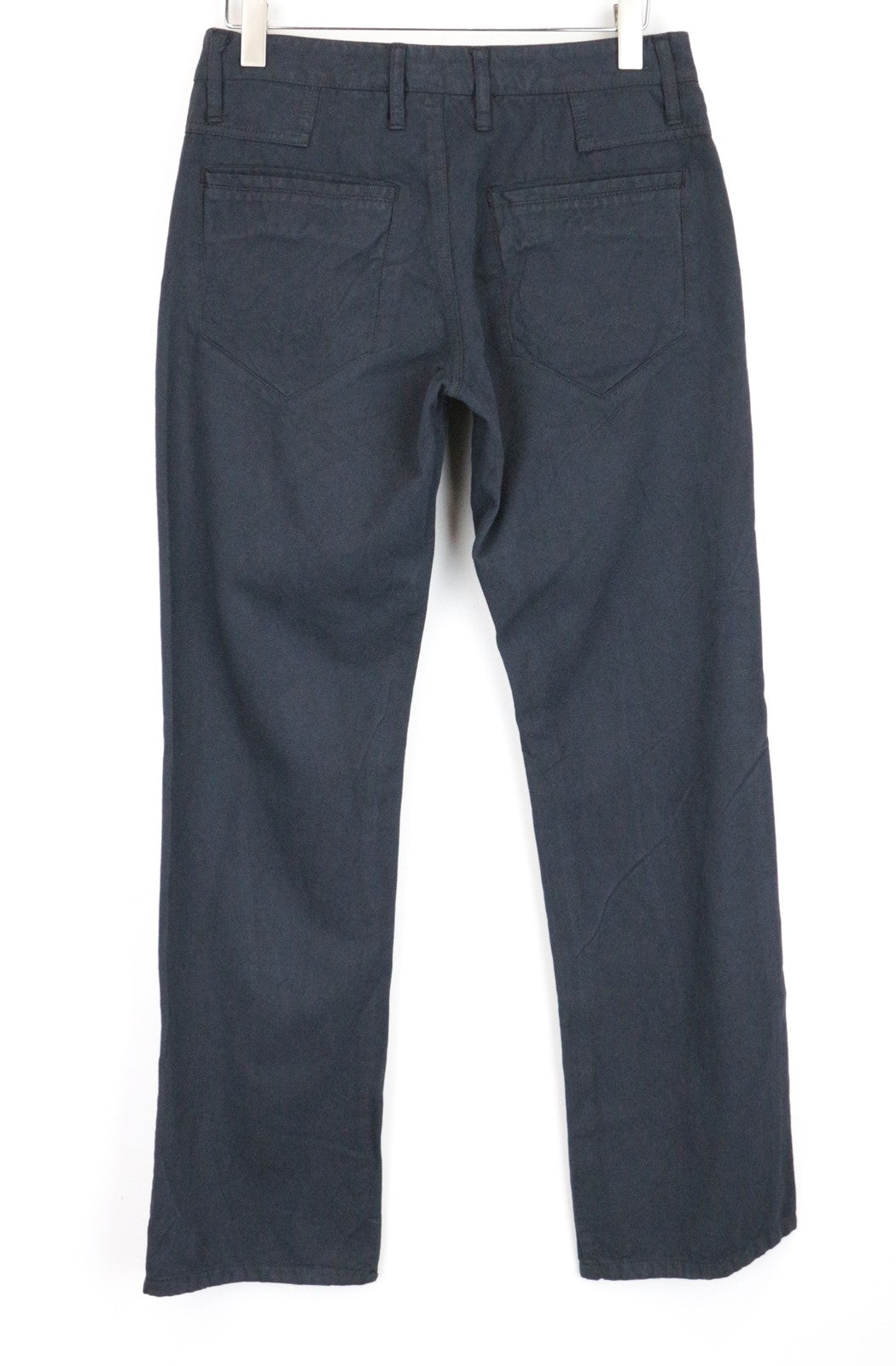RICHMOND Denim Men Trousers 32 Navy Zip-Fly Pocketed Chino Styled Pure Cotton