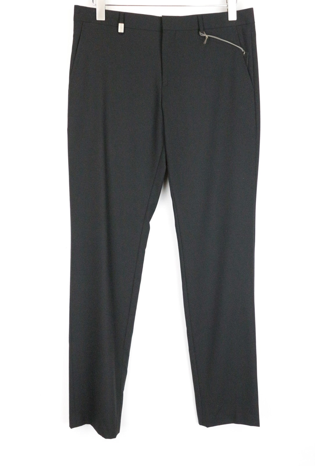 RICHMOND X Men Trousers 48 Black Zip-Fly Plain Chino Styled Classic Pocketed