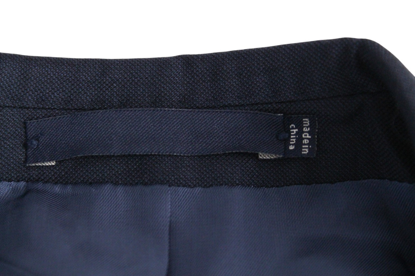 SUITSUPPLY Lazio SB Int. Men Suit UK32R Dark Blue Lined Slim Pure Wool 2 Piece