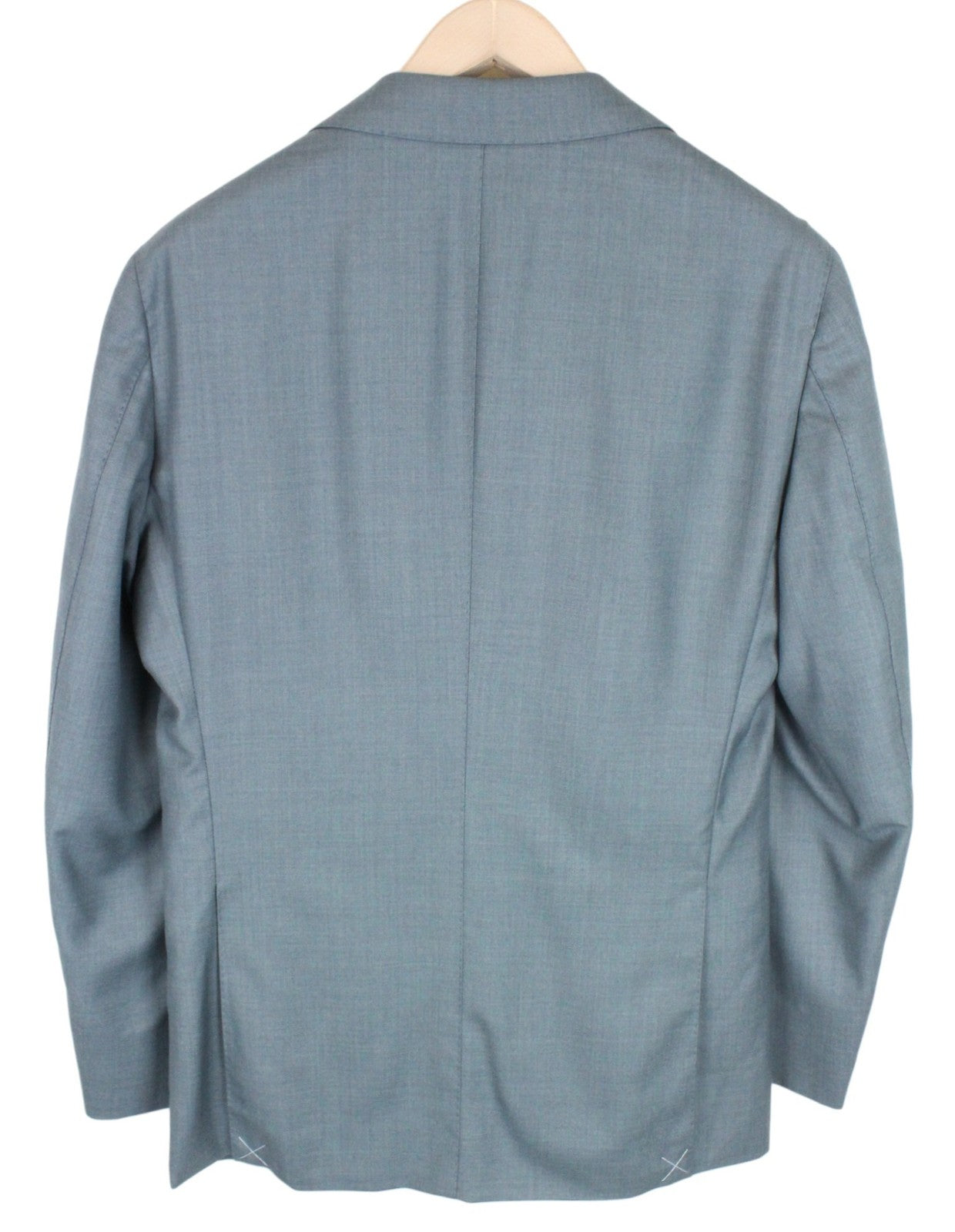 SUITSUPPLY Havana Jetted Men Suit UK38R Blue Pure Wool 2 Piece Slim Cut Lined