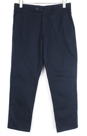 SUITSUPPLY Porto Novo Men Trousers UK32R Cotton Blend Stretch Dark Blue Lined