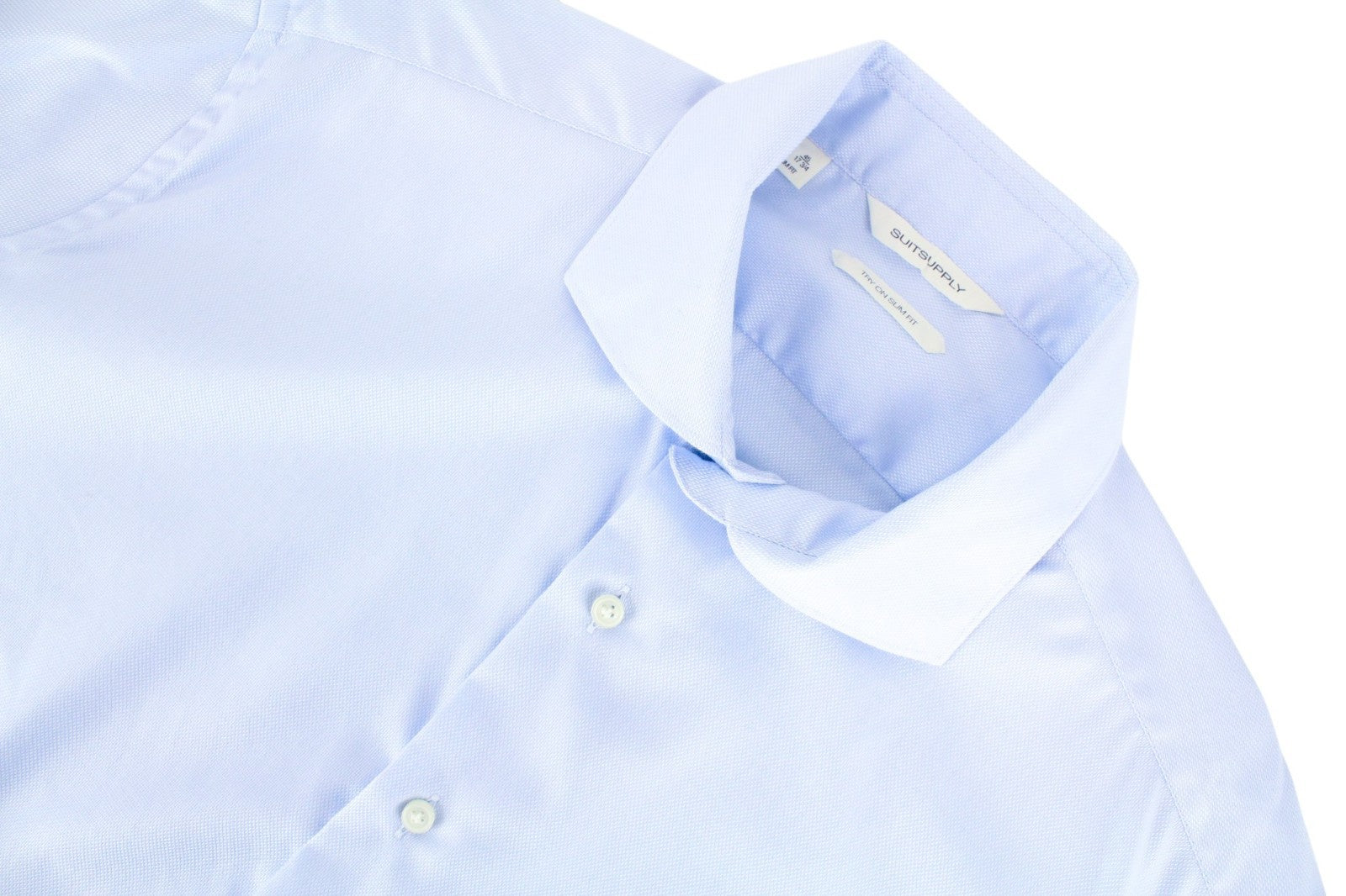 SUITSUPPLY Try On Men Formal Shirt 45 / 17 3/4 Blue Classic Slim Fit Button-Up