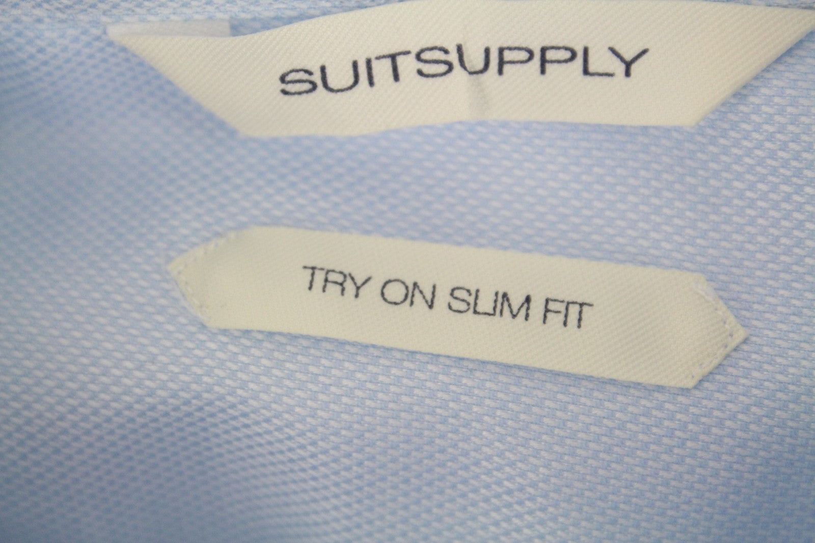 SUITSUPPLY Try On Men Formal Shirt 45 / 17 3/4 Blue Classic Slim Fit Button-Up