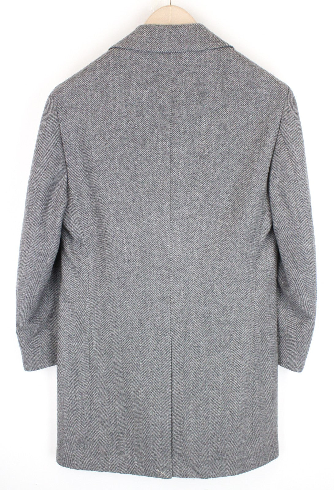 SUITSUPPLY Vicenza Men Coat UK36R Wool Cashmere Blend Grey Mid-Length Flannel