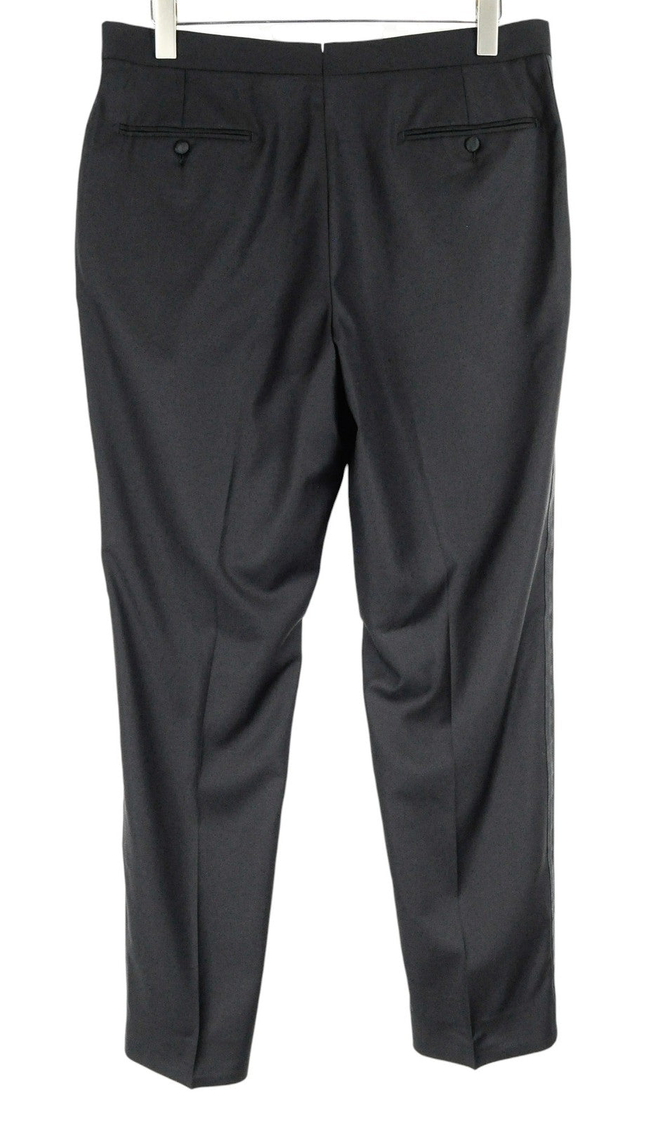 SUITSUPPLY Lazio Tux Men Suit UK44S Black Slim Pure Wool Super 110's 2 Piece
