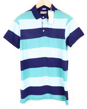 SCOTCH & SODA Bahamas Men T-Shirt L Striped Colour Block Polo Styled Cotton
