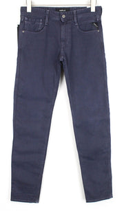 REPLAY Anbass Men Jeans W30/L34 Slim Fit Cotton Stretch Blue 5-Pockets Denim
