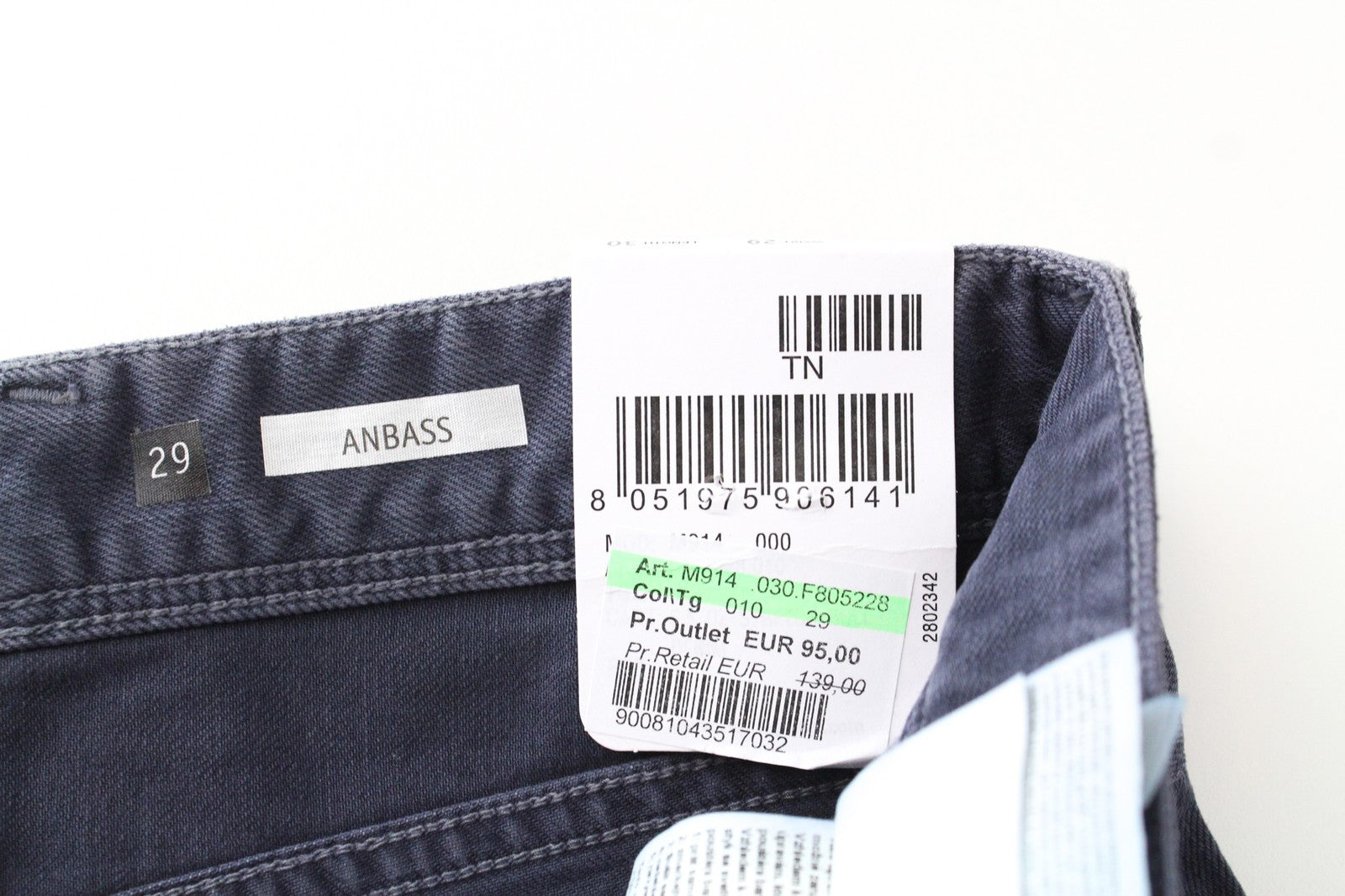 REPLAY Anbass Men Jeans W29/L30 Slim Cotton Stretch Blue Casual 5-Pocket