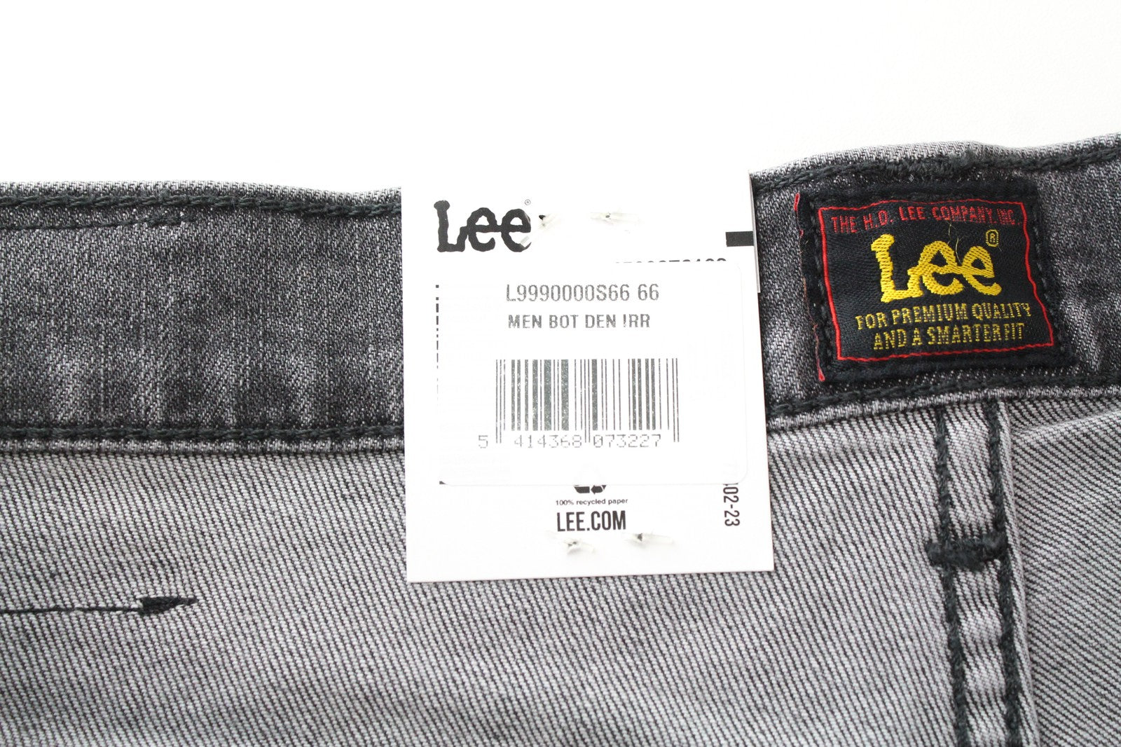 LEE Rider Men Jeans W30/L32 Slim Fit Wash Cotton Stretch Grey Denim