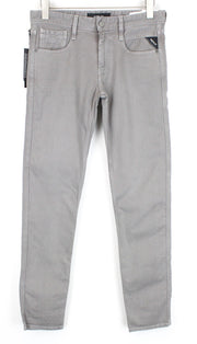 REPLAY Anbass Men Jeans W29/L30 Slim Fit 5-Pockets Casual Cotton Stretch Grey