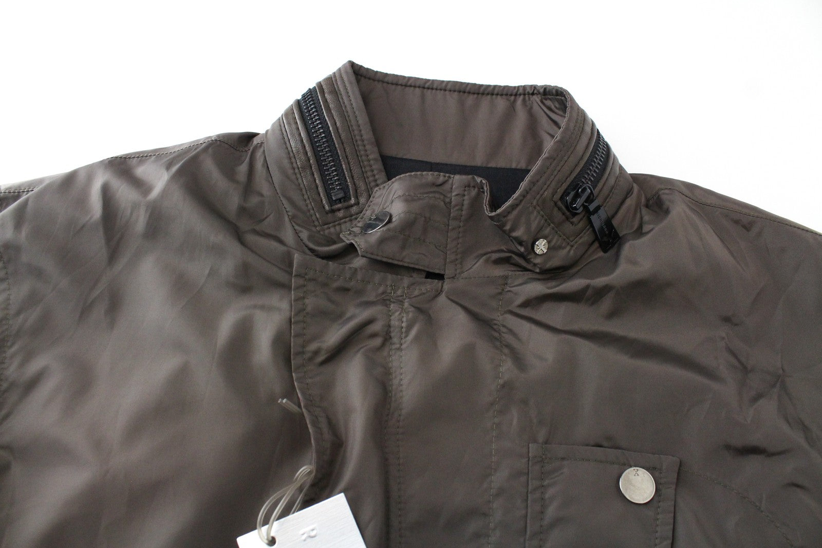 RICHMOND Men Jacket 48 Brown Lightweight Single-Breasted Long Sleeved Casual