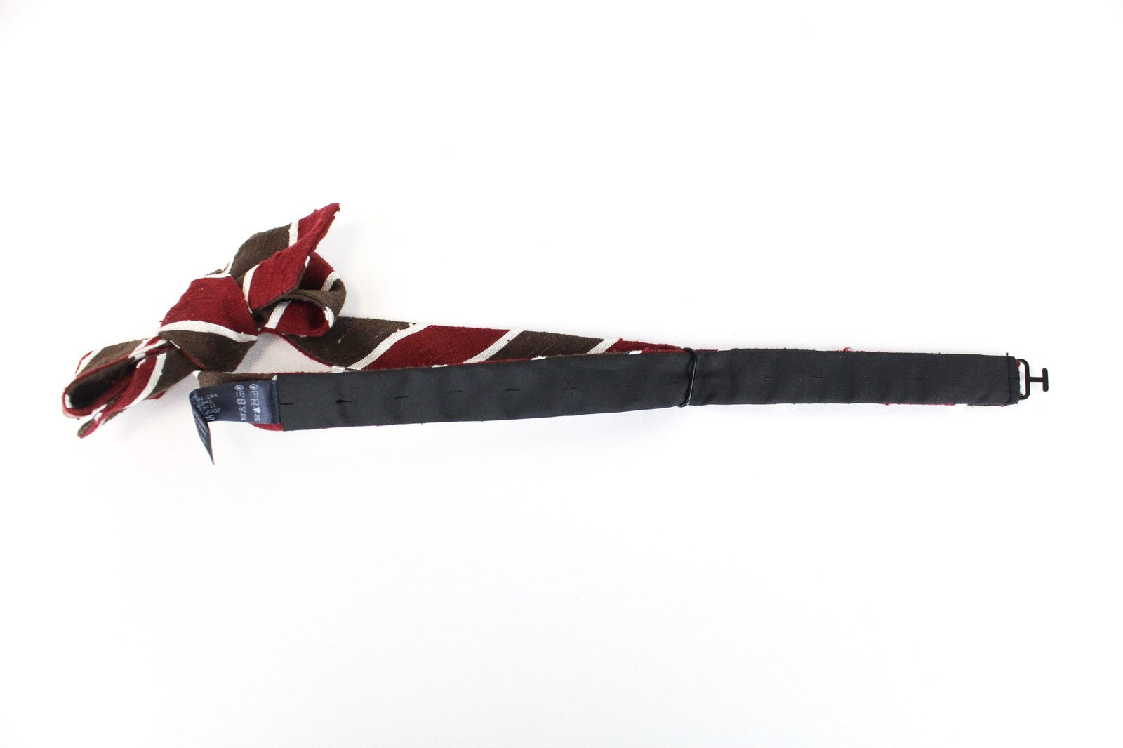 SUITSUPPLY Men Bowtie OS Red Brown Pure Silk Patterned Pre-Tied Formal
