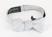 SUITSUPPLY Men Bowtie OS Grey Pure Linen Pre-Tied Formal Butterfly