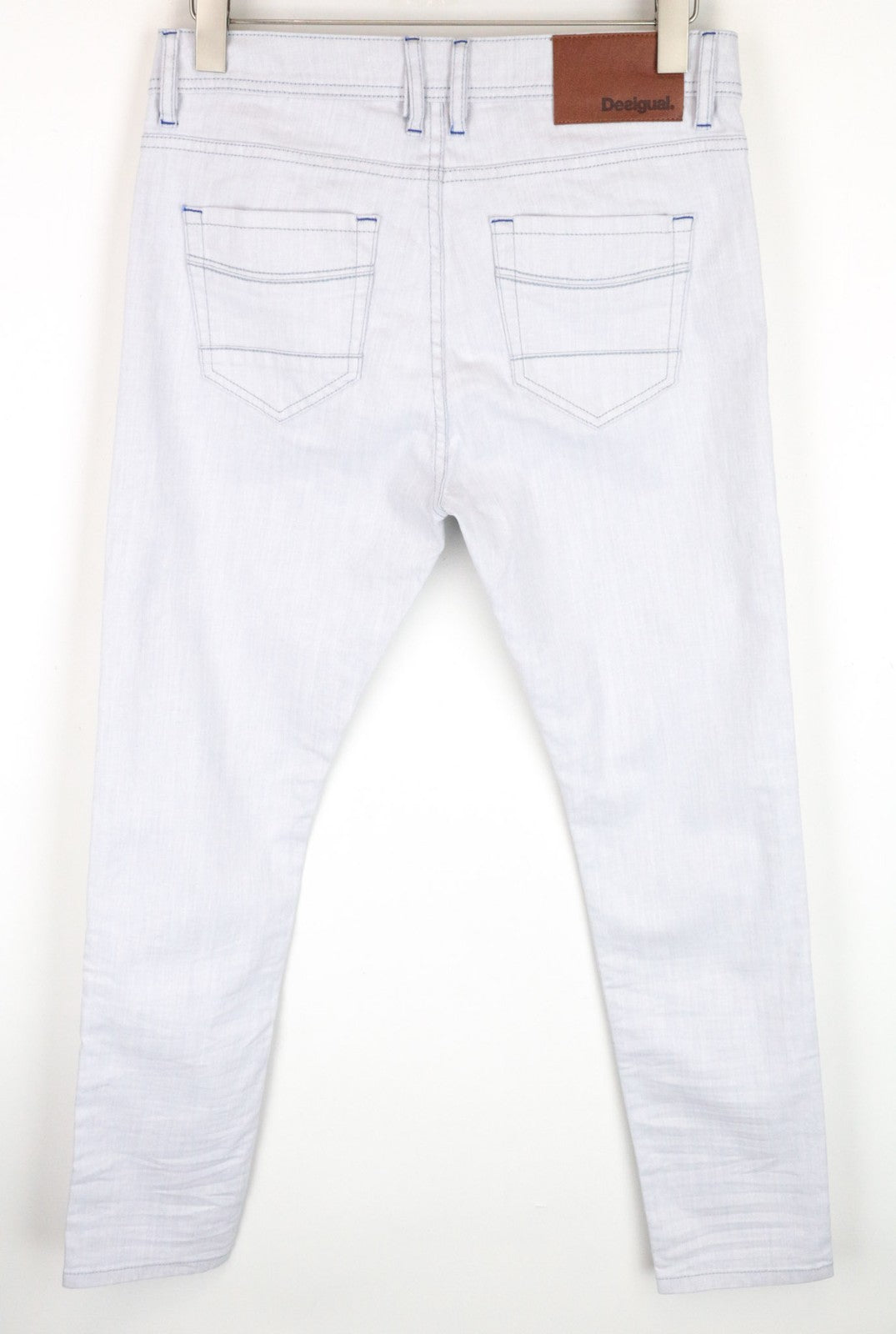 DESIGUAL Lucas Men Jeans UK12 Slim Blue Cotton Stretch