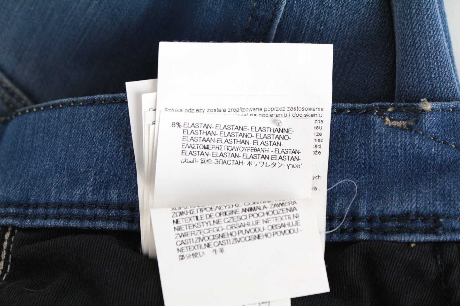 REPLAY Anbass Men Jeans W30/L34 Slim Cotton Blend Stretch Blue