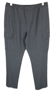 DENHAM Carl Men Trousers XL Grey Cotton Blend Stretch