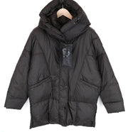 REPLAY Women Jacket M Dark Brown Lined Padded Hooded Single-Breasted