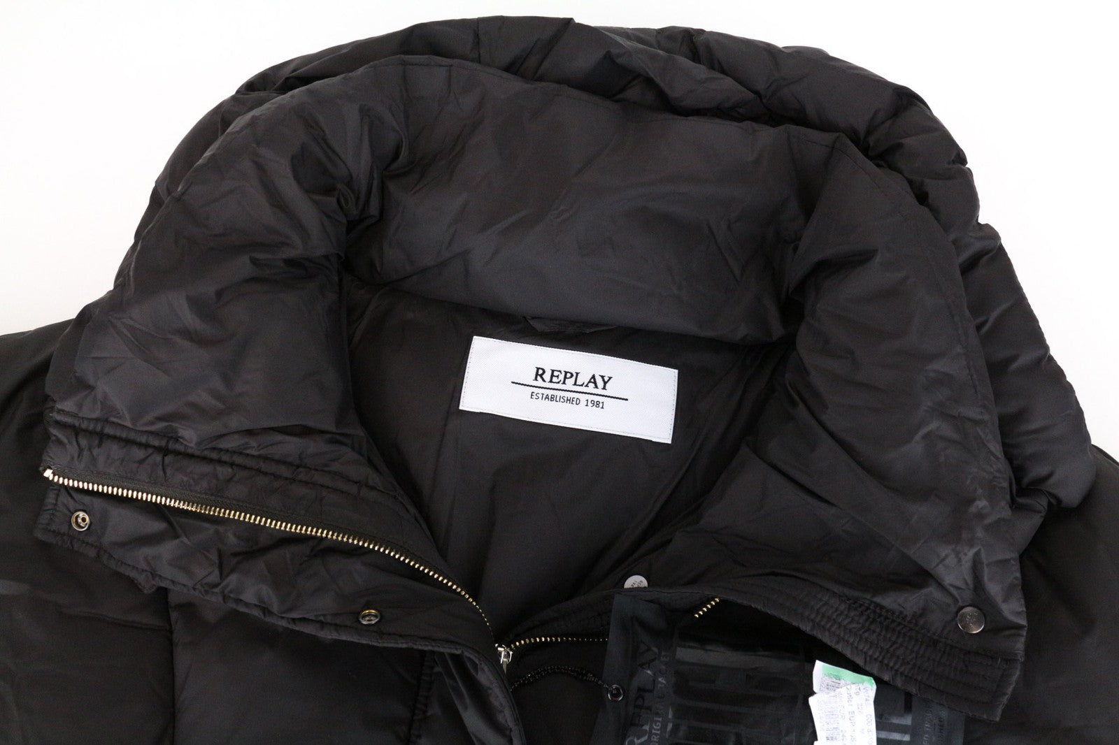 REPLAY Women Jacket M Dark Brown Lined Padded Hooded Single-Breasted