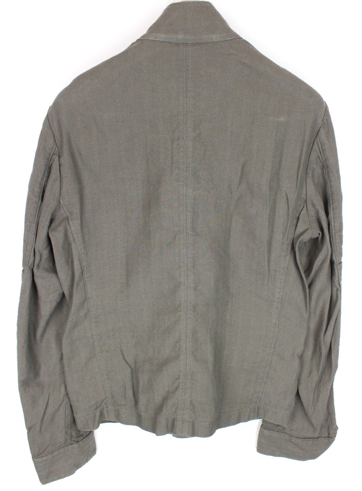 RICHMOND Men Jacket 48 M Brown Linen Cotton Lightweight Zipped Single-Breasted