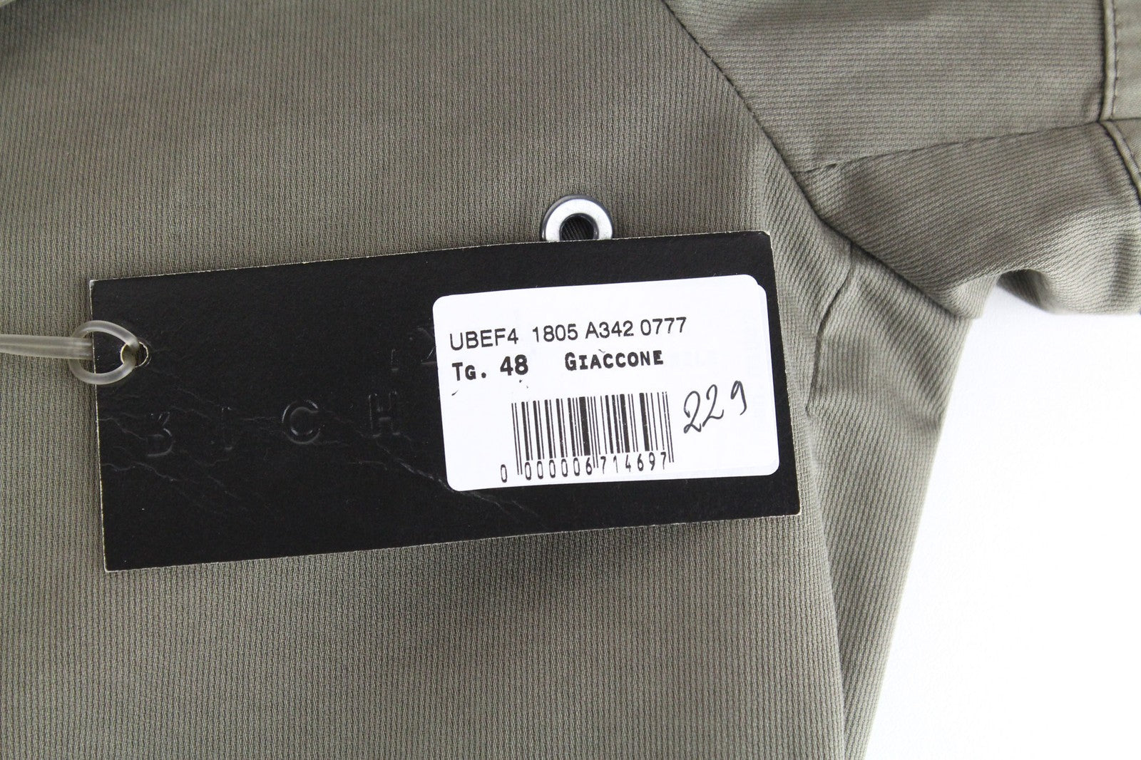 RICHMOND Men Jacket 48 M Green Cotton Stretch Single-Breasted Lined Casual