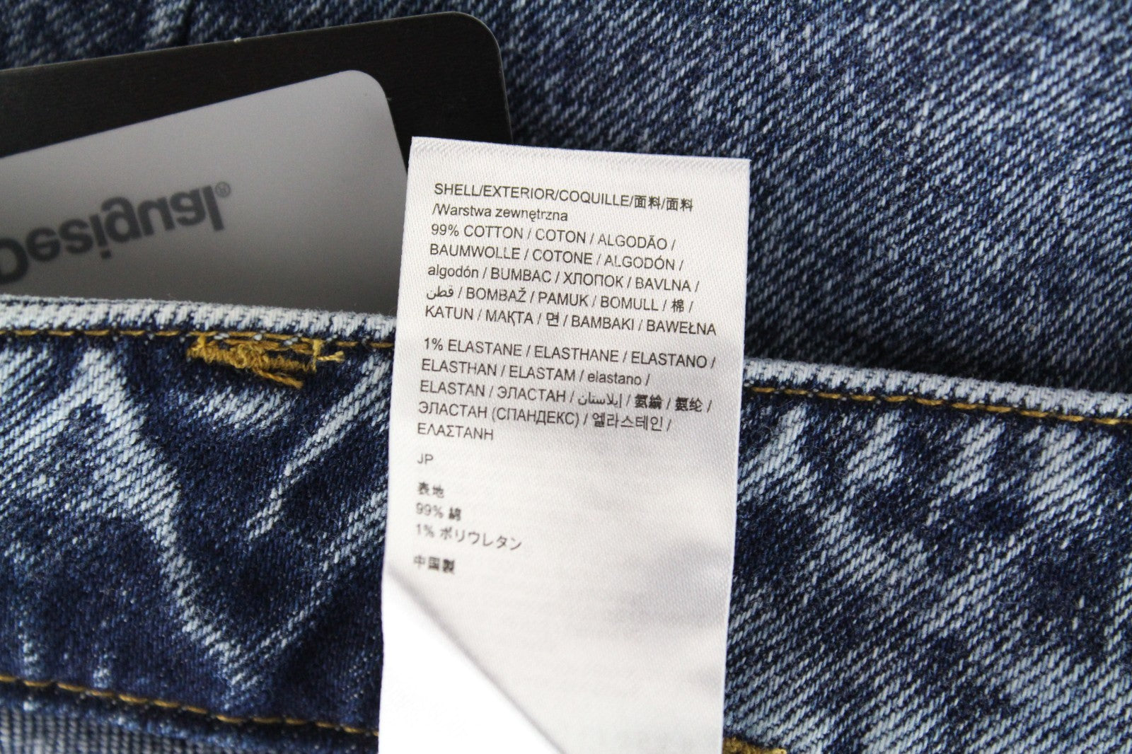 DESIGUAL Coll_Rep Men Jeans W30 Washed Mid-Blue Slim Zipped Classic Stretch