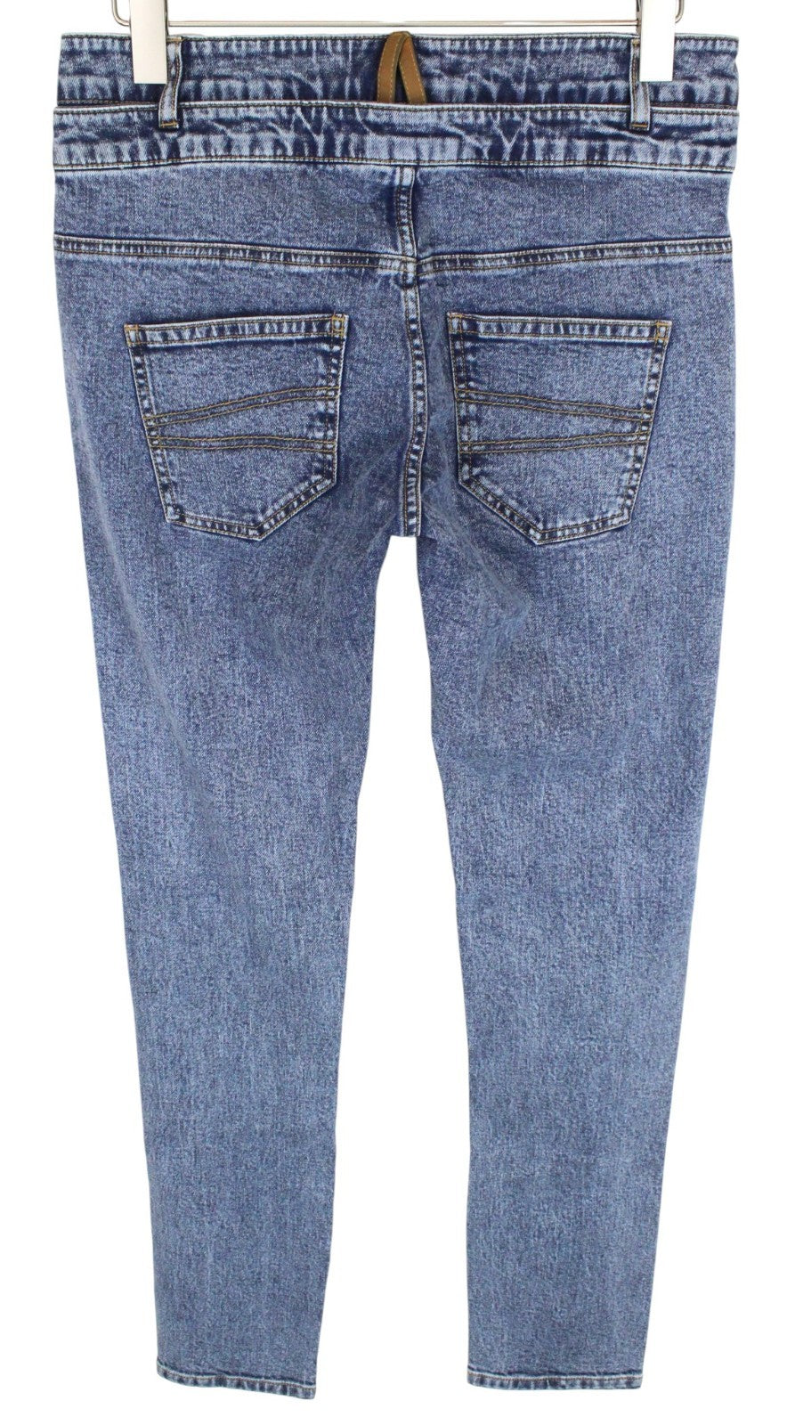 DESIGUAL Coll_Rep Men Jeans W32 Washed Mid-Blue Slim Zipped Classic Stretch