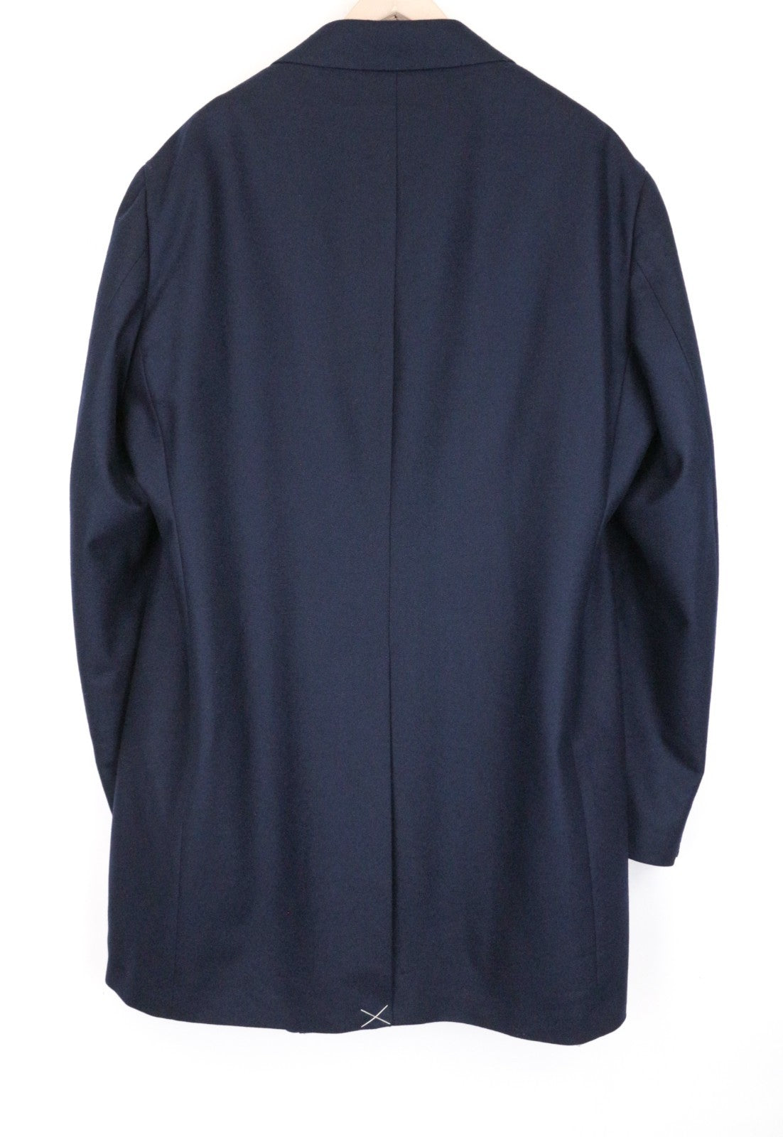 SUITSUPPLY Vicenza Men Coat UK54R Navy Wool Mid-Length Single-Breasted Overcoat