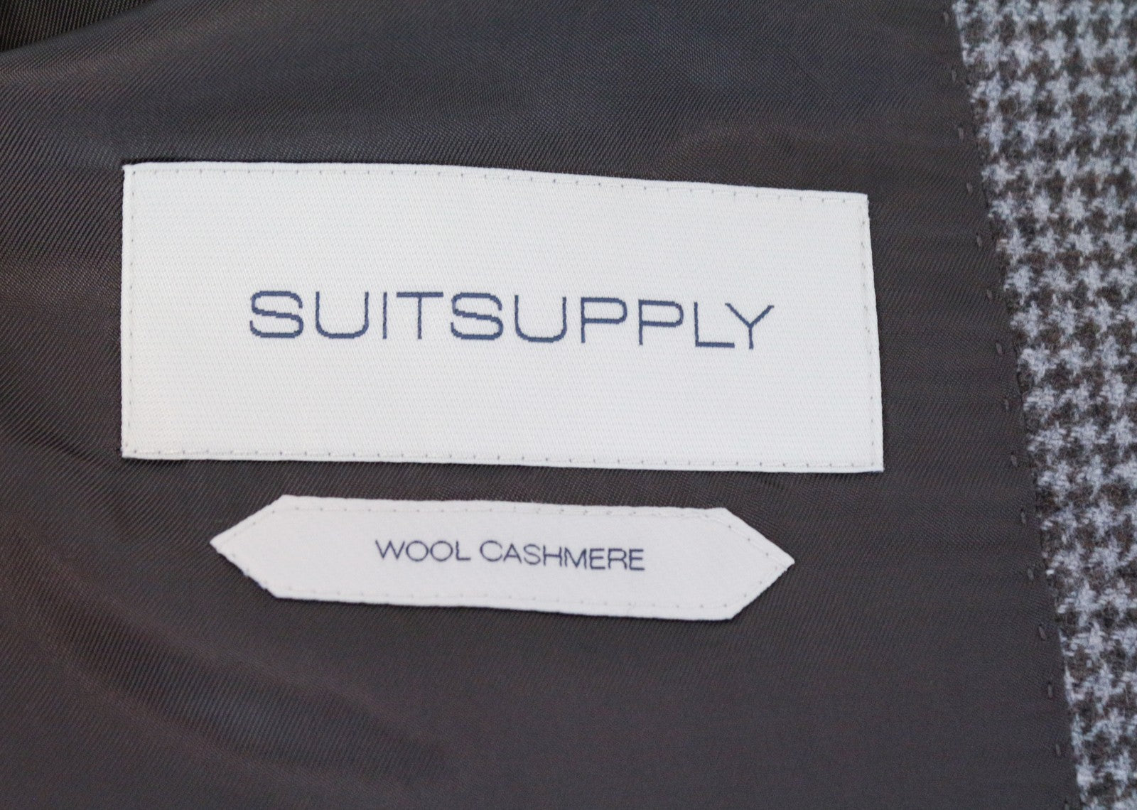 SUITSUPPLY Havana Patch Men Suit UK38R Grey Slim Wool Cashmere Pattern 3 Piece