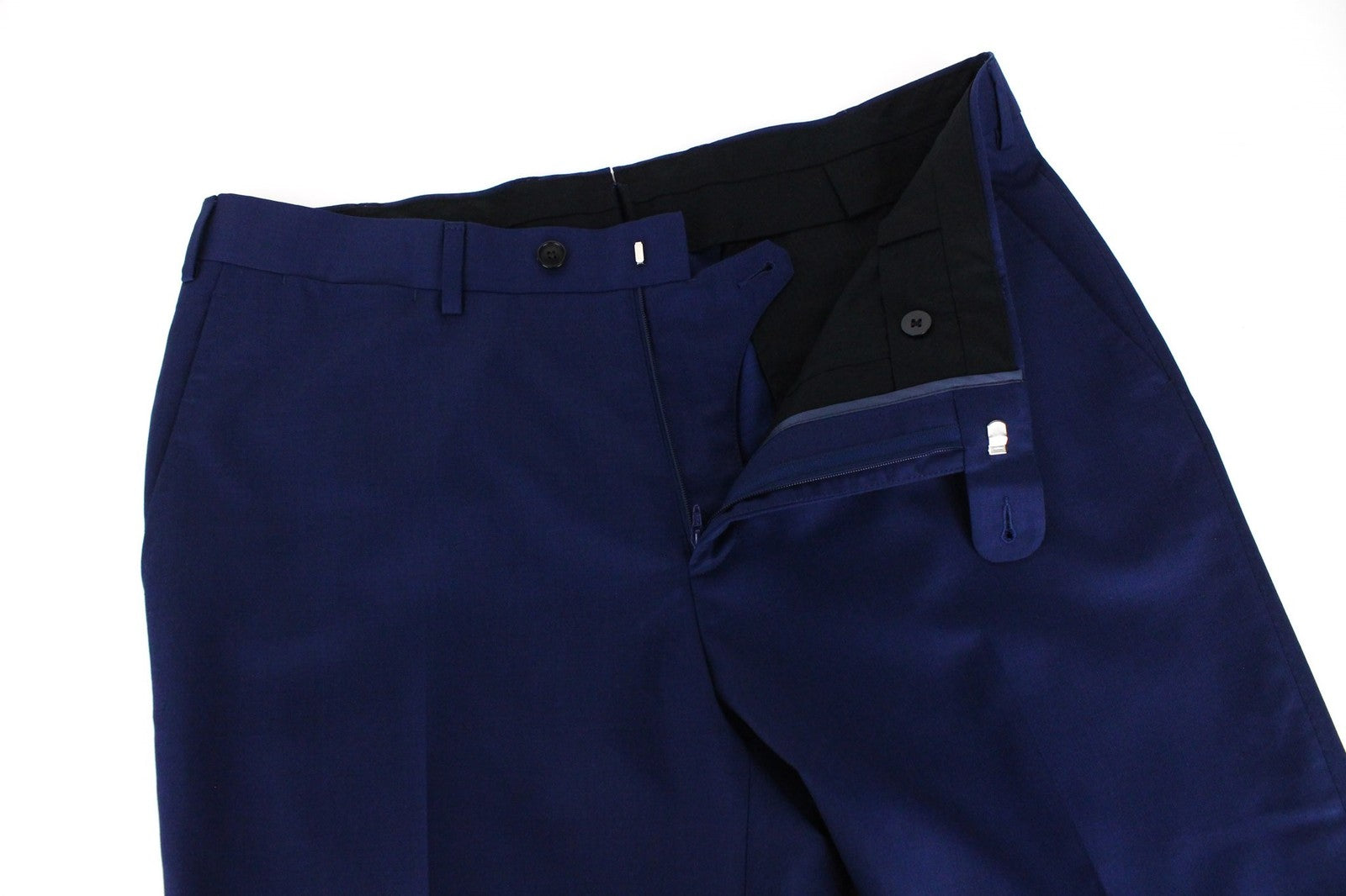 SUITSUPPLY Brescia Men Trousers UK42 Slim Pure Wool Formal Flat Front Twill