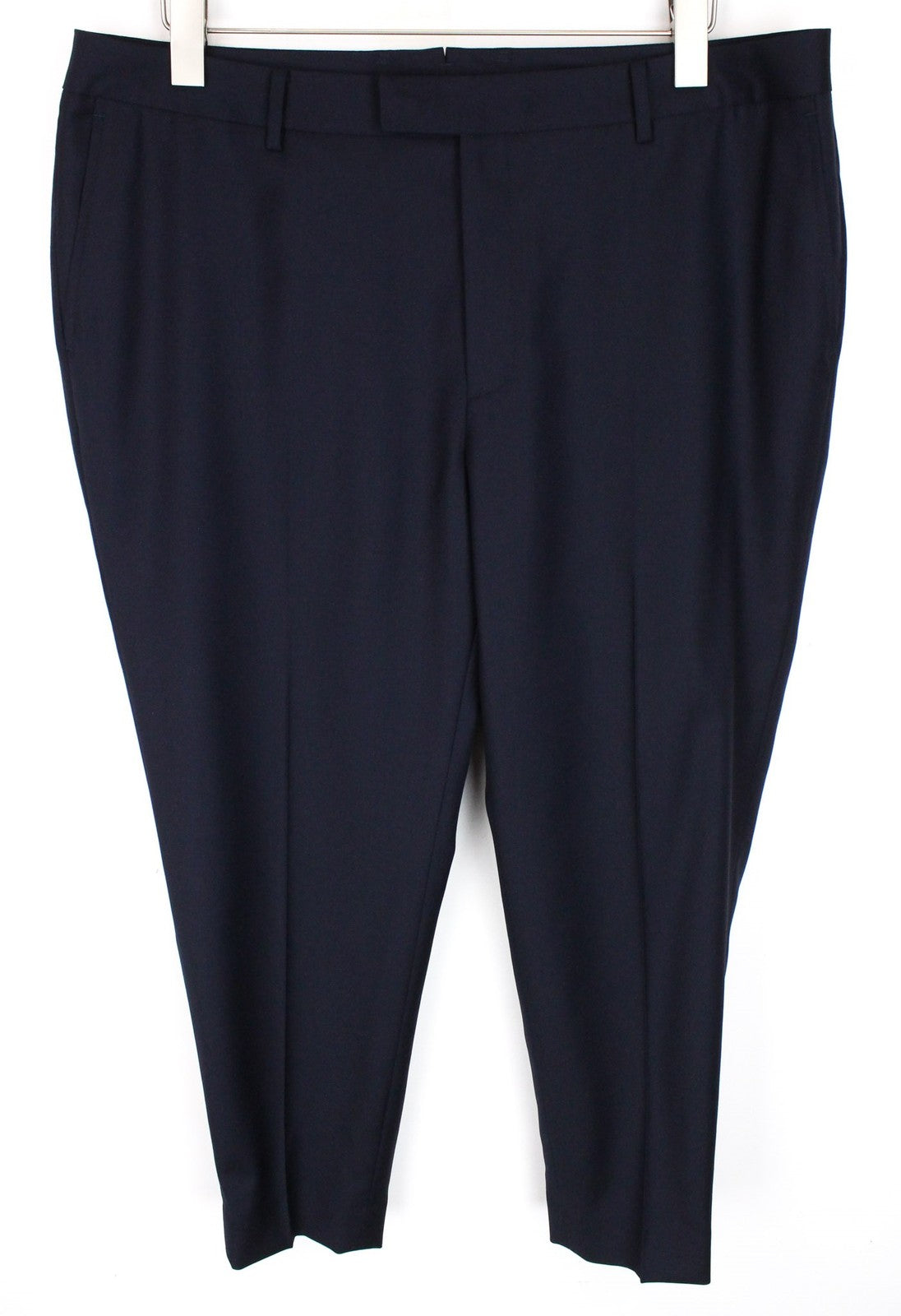 SUITSUPPLY Robin Women Trousers ~W39/L26 Pure Wool Formal Flat Front Slim Blue