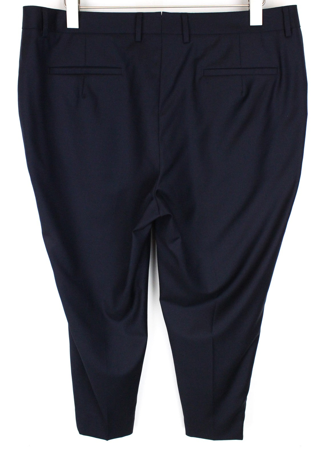 SUITSUPPLY Robin Women Trousers ~W39/L26 Pure Wool Formal Flat Front Slim Blue