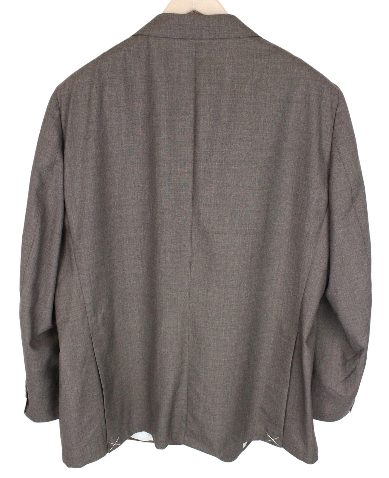 SUITSUPPLY La Spalla Men Suit UK52S Slim Brown Melange 2-Piece Formal Pure Wool