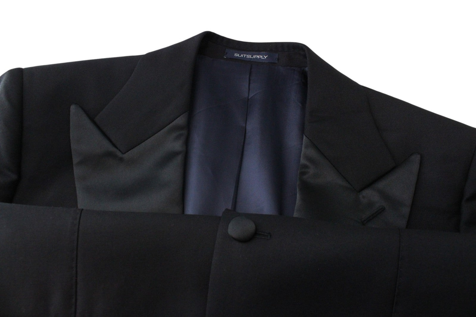 SUITSUPPLY La Spalla Men Suit UK36R Navy Wool Classic Single-Breasted 3 Piece