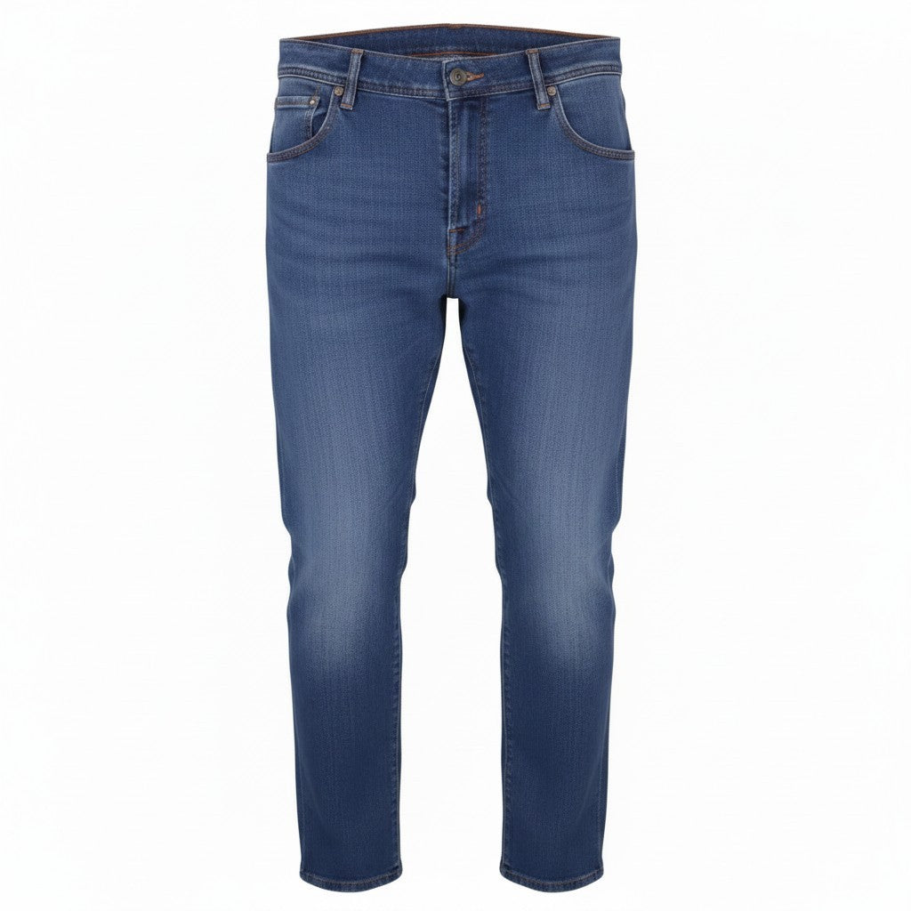 JACOB COHEN J622 Comf Men Jeans W34 Blue Faded Skinny Fit Button Fly