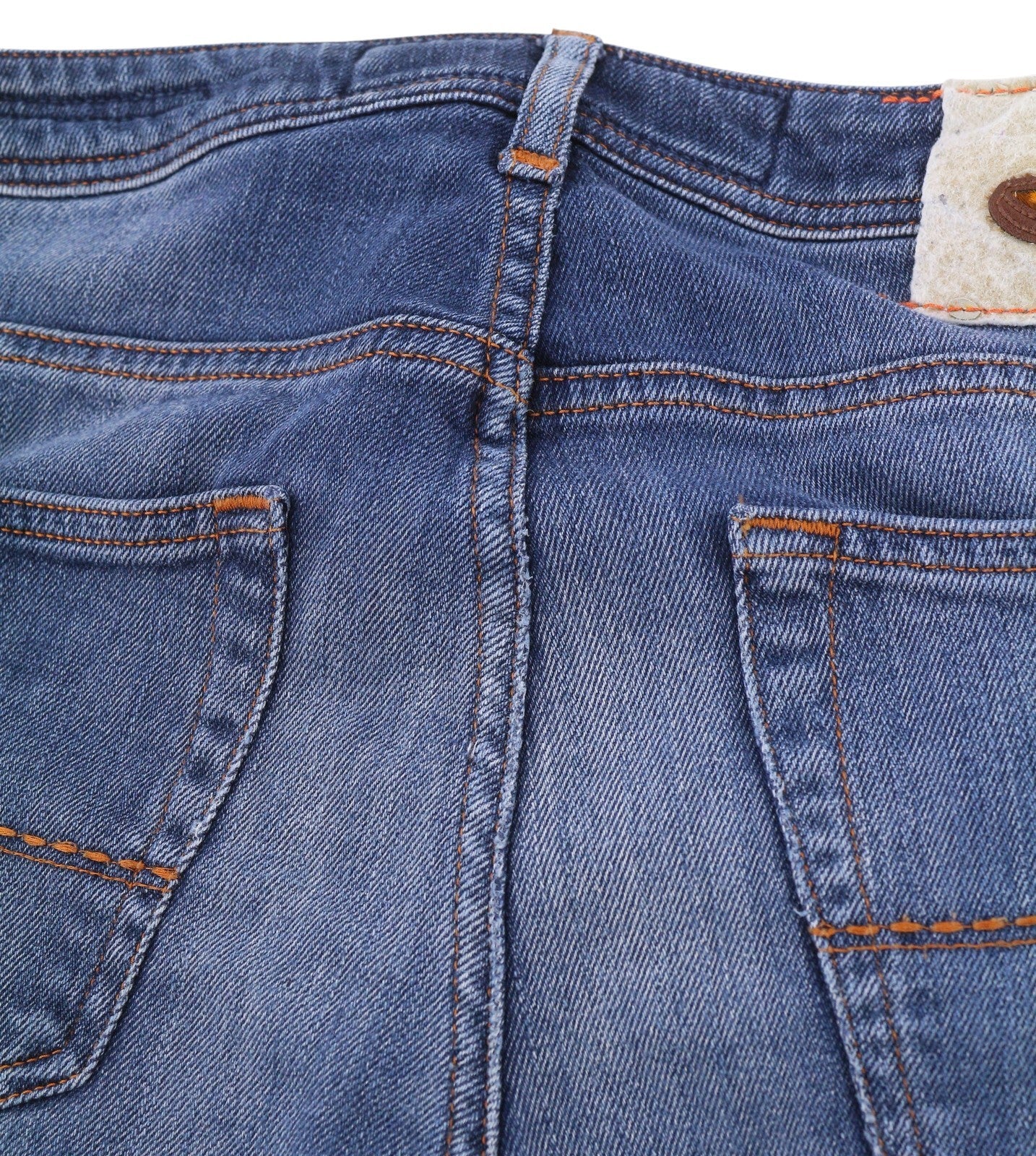 JACOB COHEN J622 Comf Men Jeans W34 Blue Faded Skinny Fit Button Fly